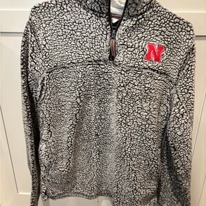 Gray Sherpa Quarter-Zip Sweater